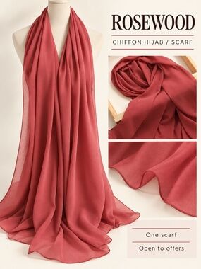 Rosewood Chiffon Hijab